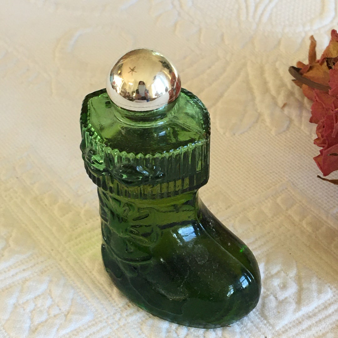 Vintage Avon Sweet Honesty Cologne in Green Christmas Surprise