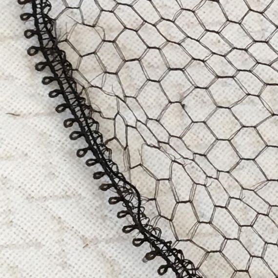 Vintage Round Scarf. Dark Brown Needle Weave Net … - image 4
