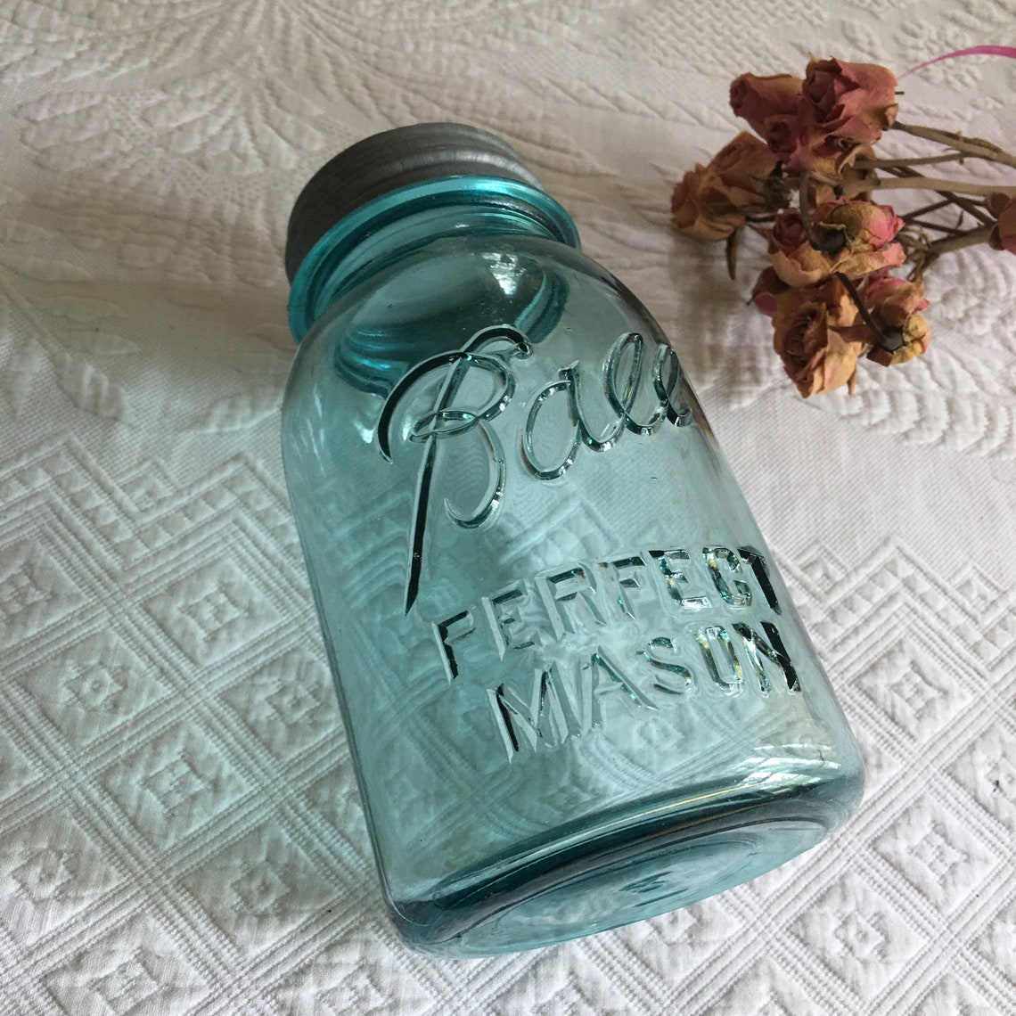 Vintage Quart Kugel Perfektes Freimaurerglas mit Zinkschraube | Etsy