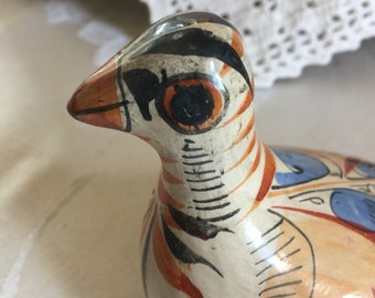 フォークアート スタイルのビンテージ セラミック ペイント バード