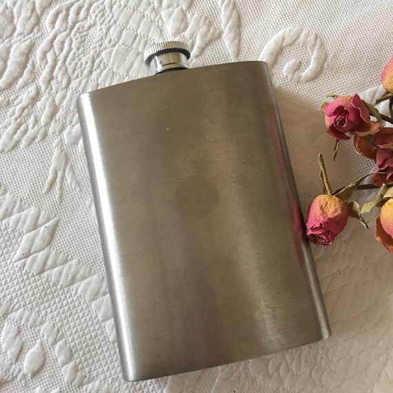 Vintage Stainless Steel Flask 18 8 8oz Metal Flask Smells Etsy