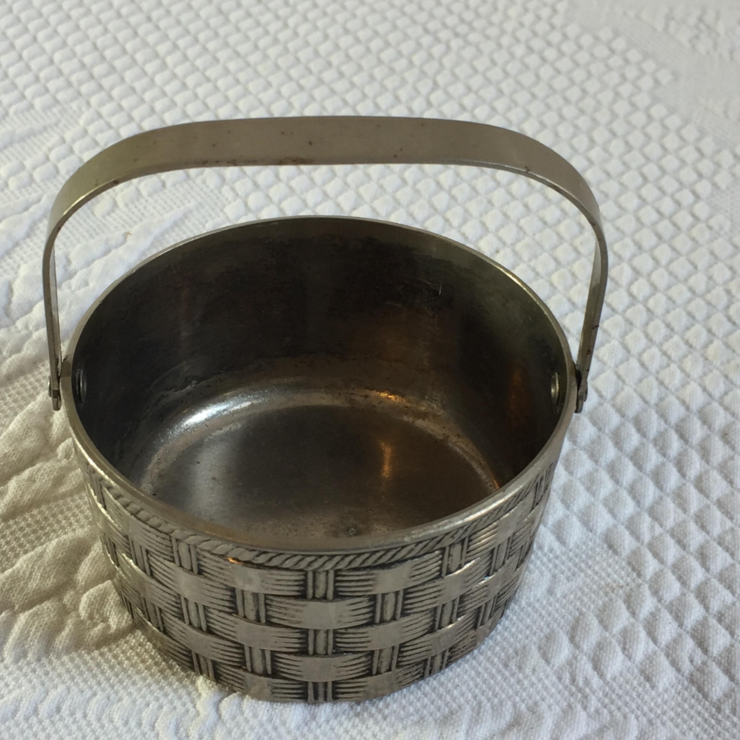 Vintage Silver Woven Baskets - Etsy