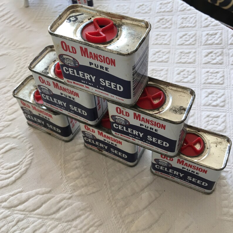 Vintage Old Mansion Spice Tins. Choose Your Spice. Old Etsy