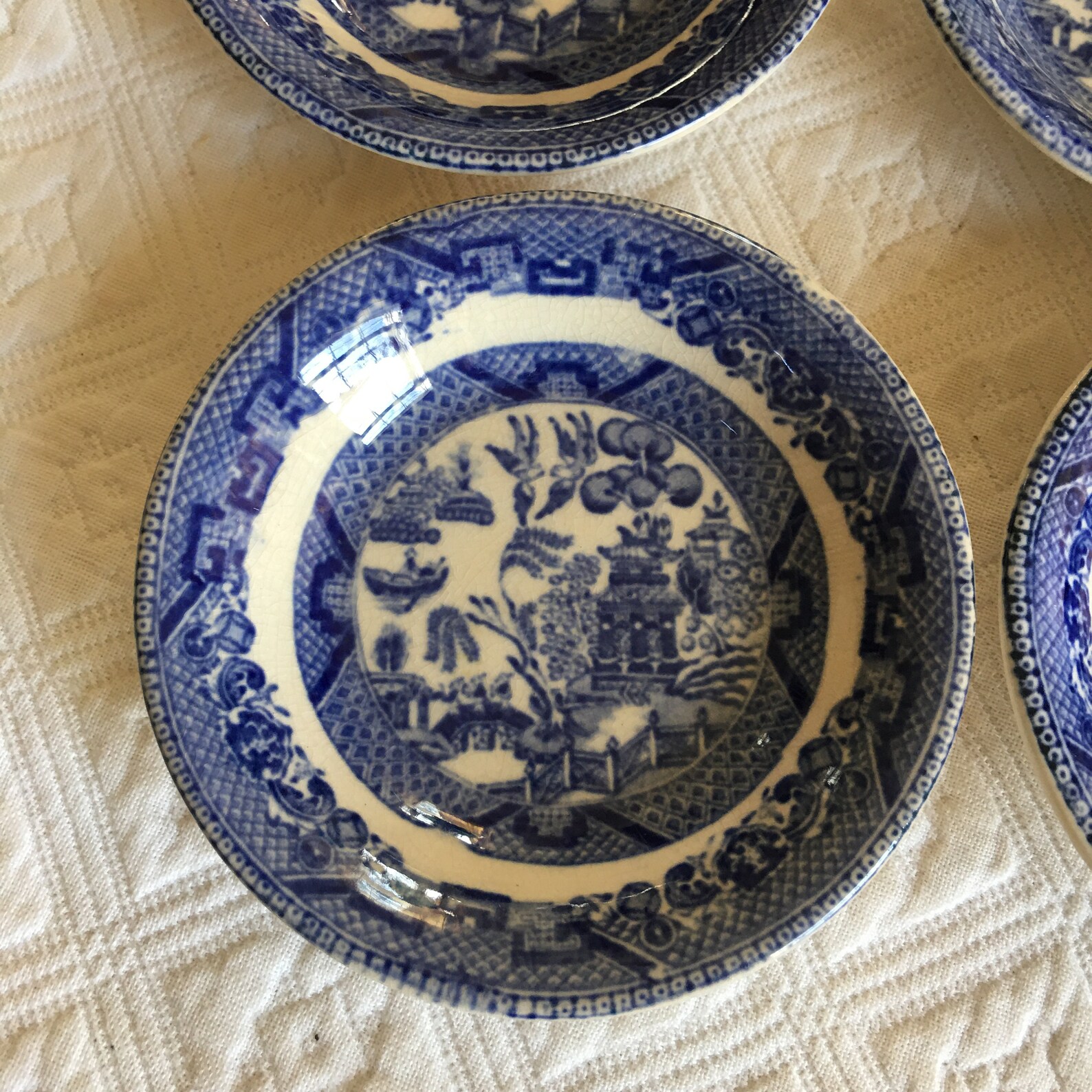 Antique 1908 Buffalo Pottery Small Teabag Plates. Etsy