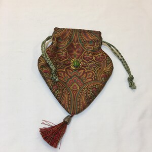 Handmade Silk Reticule Purse. Paisley or Check or Plaid Design Small ...