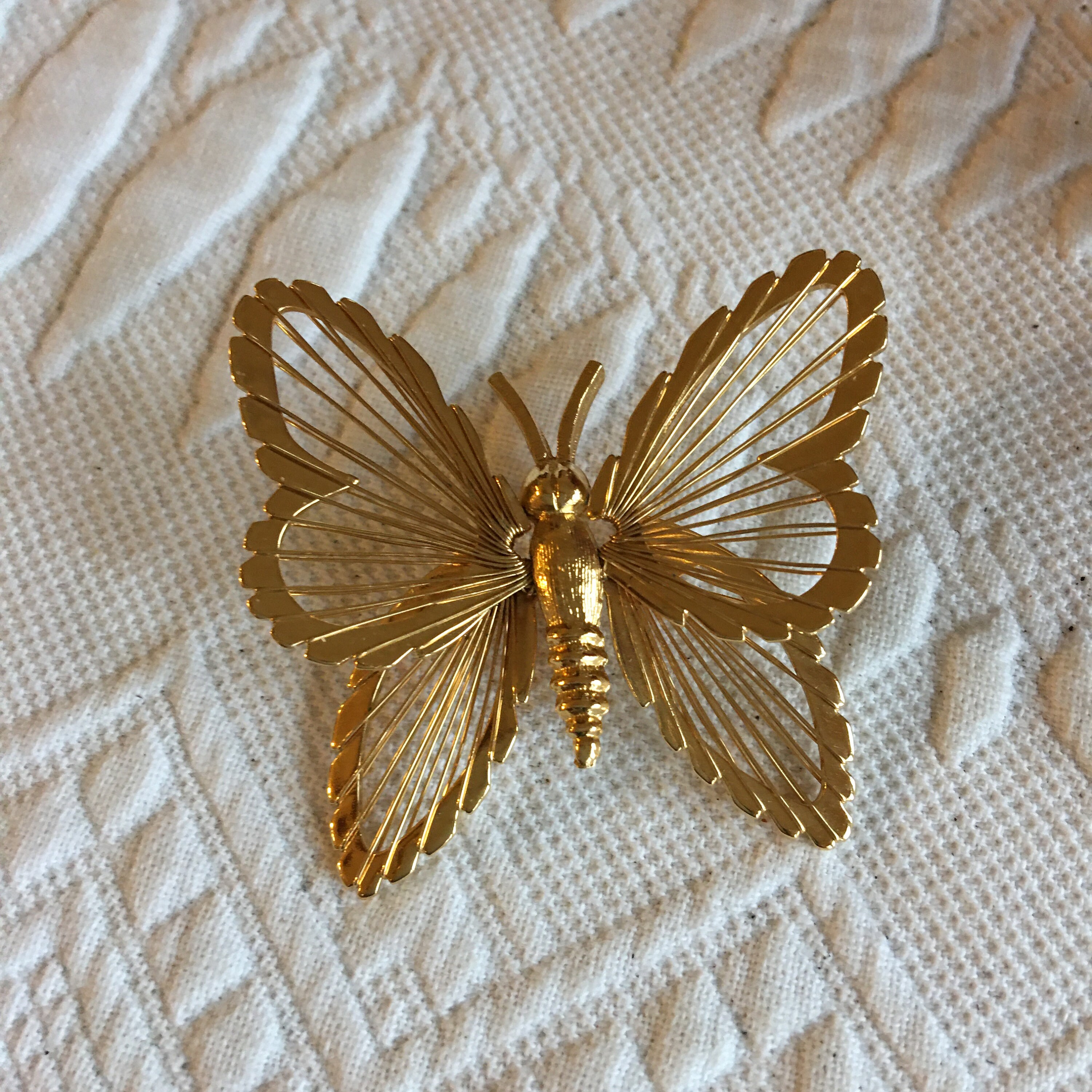 Chanel Enamel Butterfly Pin - Gold-Tone Metal Pin, Brooches - CHA105707