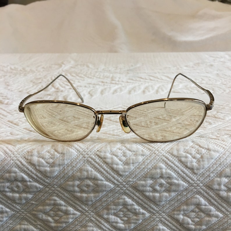 Vintage 1960s Wire Rim Eye Glasses in Gold. Ear Pieces Bend Etsy Sweden
