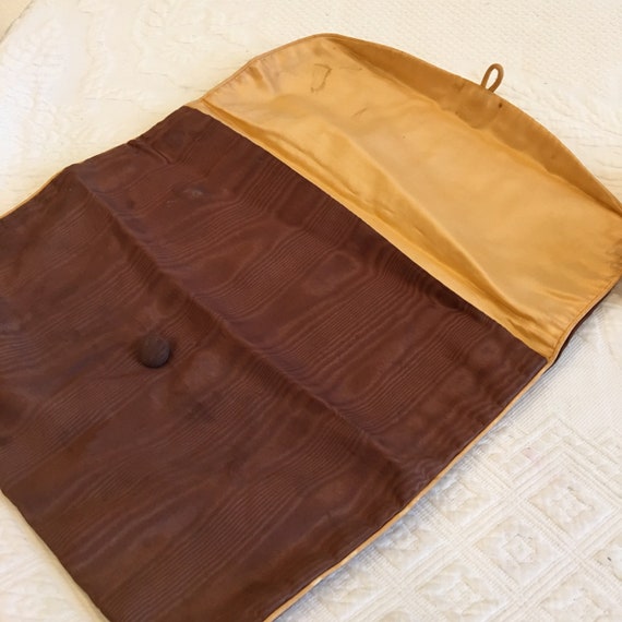 Vintage Lingerie Pouch or Hosiery Pouch. Brown Si… - image 3