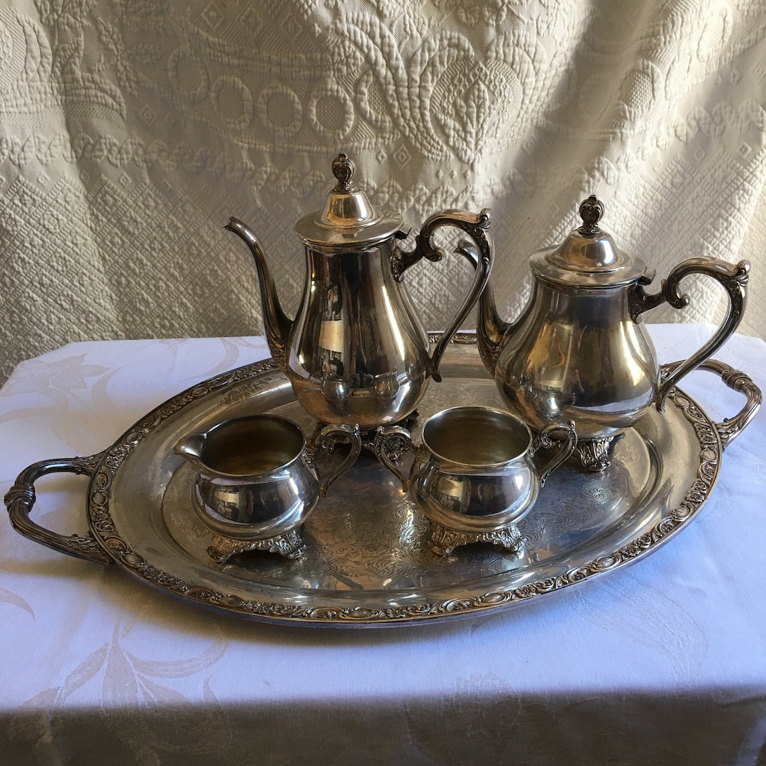 Vintage Victorian Rose Tea Service. Wm. Rogers & Sons Sterling Etsy