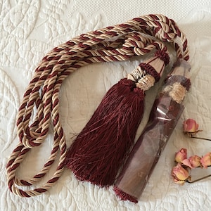 Set of 2 Tiebacks, European Home Collection Tassel Tiebacks for Curtains or Drapes. Fancy Long Tassels on Curtain Tiebacks. Choose Color.