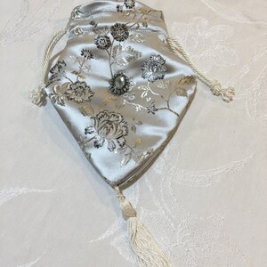 Handmade Silk Reticule Brocade Purse. Asian Influence Reticule With ...