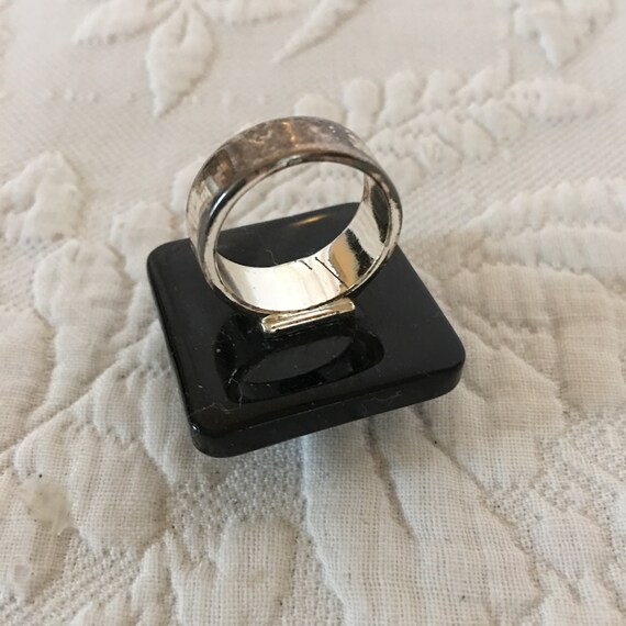 Vintage Ring, Modern Art Deco Style Ring. Square … - image 5