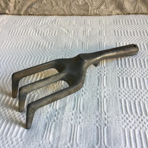 Vintage Gardening Fork. as Planting Tool Made in Canada. Hand Wrought Iron Gardening Fork.