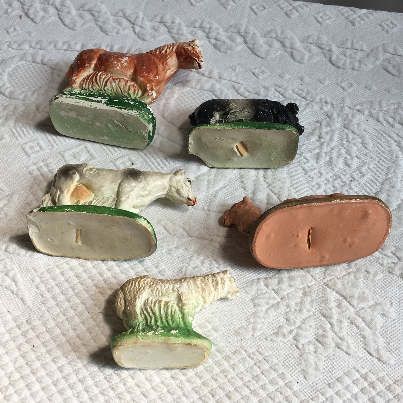 Vintage Chalkware Animals. Choose Horse, Cow, Camel, Sheep or Pig. Add ...