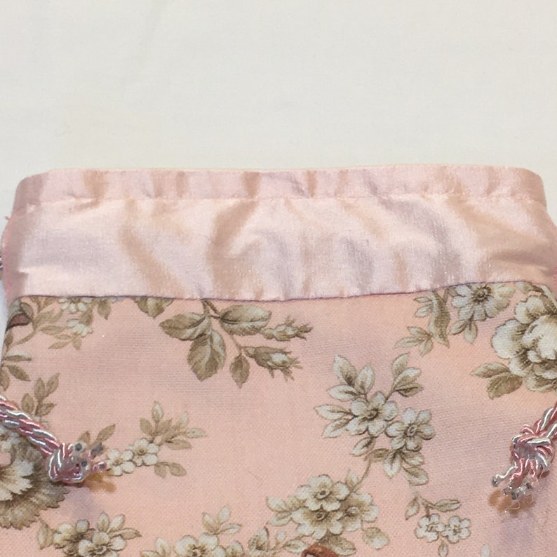 Handmade Cotton and Silk Reticule With Artist Designed Fabric, White ...