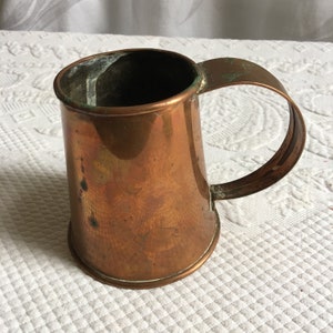 Vintage Copper Colonial Virginia Antique Style Mug. Handmade in Hampton, VA. Great for Use for Period Costuming Functions.