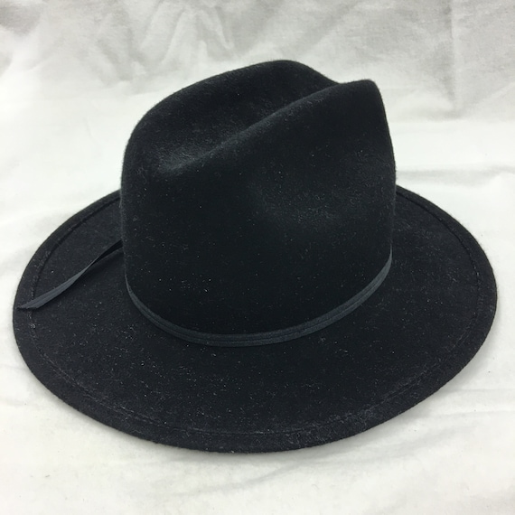 Vintage Black Wool Felt Hat. Size Medium WPL 4384… - image 1