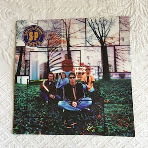 Vintage Smalltown Poets Poster. Back Side Lime Green Transmitting to the World, Forefront Records. Album Poster.