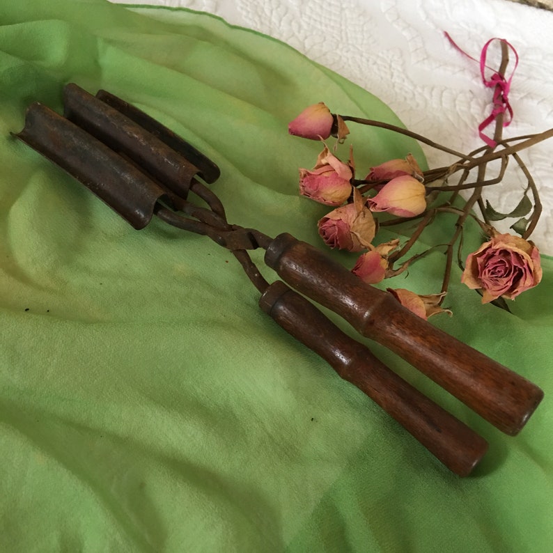 Antique Hair Crimper With Wood Handle. Hair Curler Crimper. Etsy