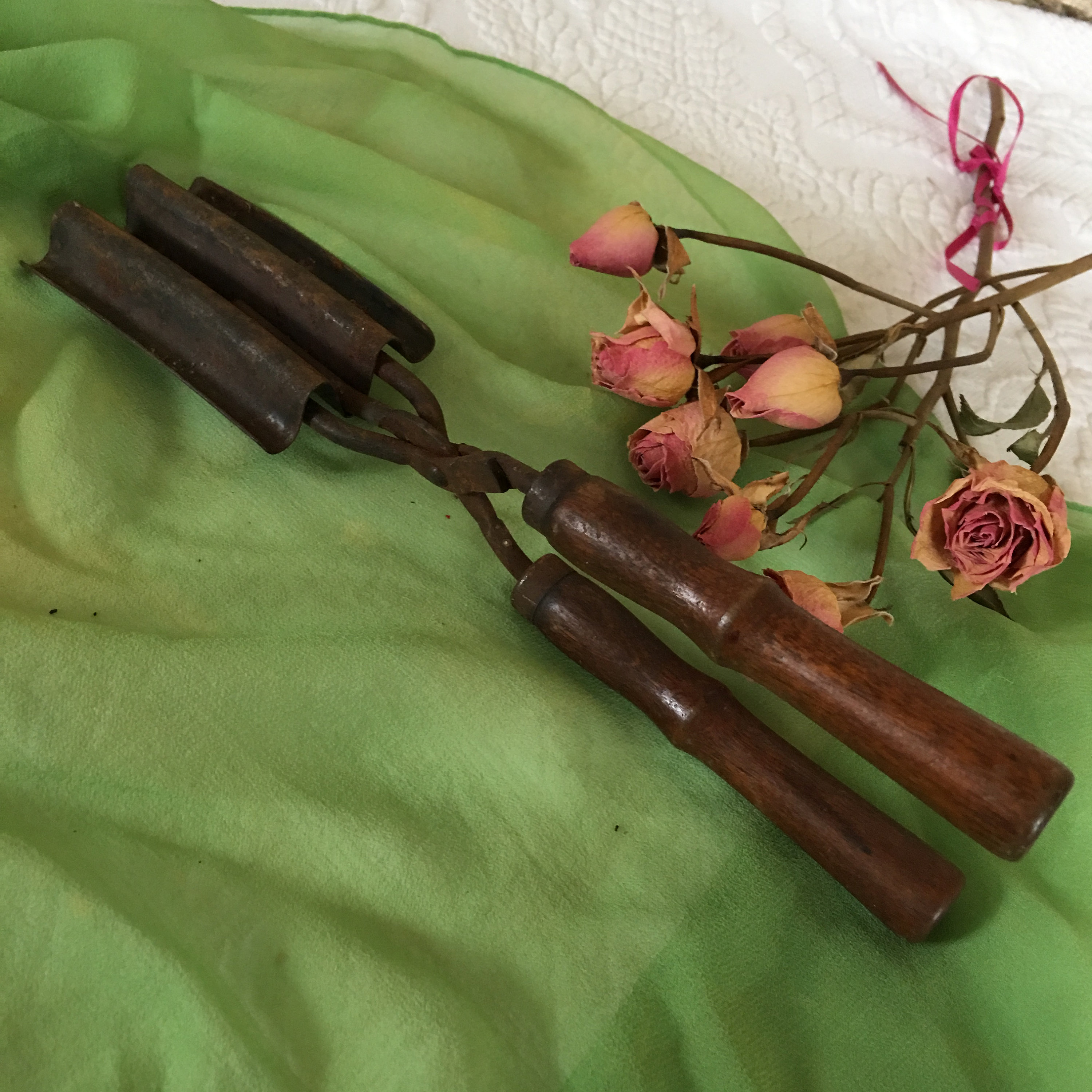 Antique Hair Crimper With Wood Handle. Hair Curler Crimper. Etsy