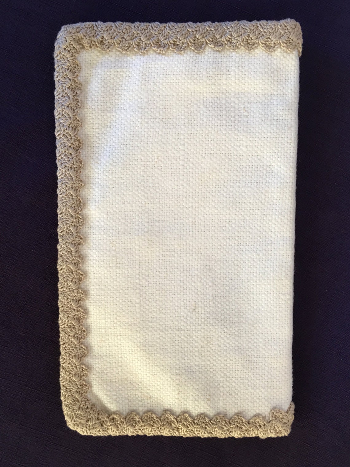 Vintage Cream Clutch Purse With Pulled Thread Design. Cotton Etsy