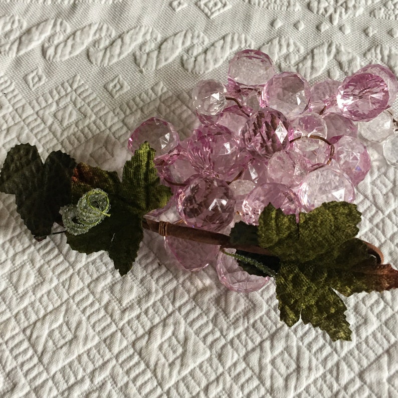 Vintage Lucite Faceted Bead Grape Clusters. Listing is for One Etsy