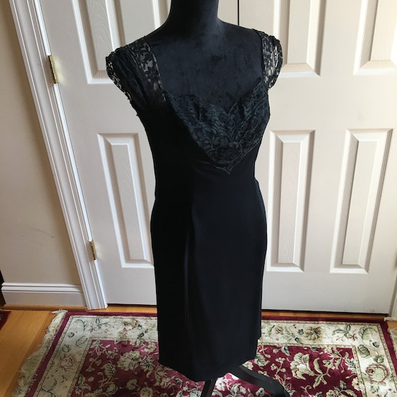 Vintage Philip Hulitar Black Dress. Black Crepe, … - image 1