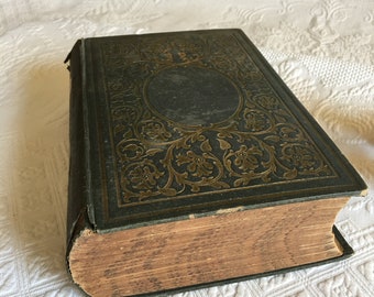 Antique 1856 Byron The Poetical Works of Lord Byron, Complete in One Volume, Illustrated. Leavitt & Allen, NY. 935 Pages. Gold Embossed.