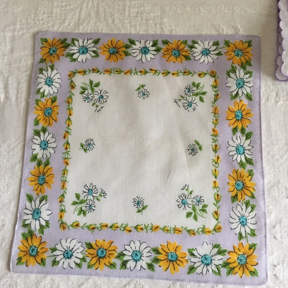 Vintage 7 Handkerchiefs Cotton, Linen Crocheted, … - image 8