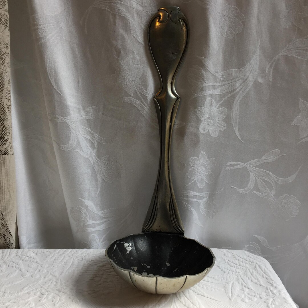 Vintage Wall Spoon Cast Iron Painted Silver to Look Like Silver Plate ...