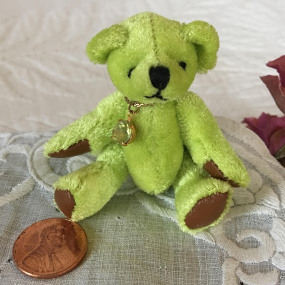 lime green teddy bear