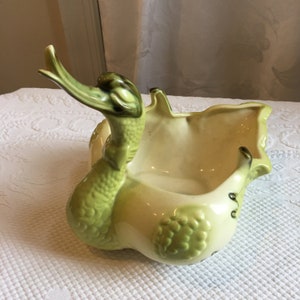 Vintage Hulls Pottery Duck Planter. Plant Your Favorite Plant in This Unique Duck or Swan Planter Pot.