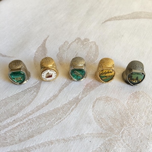 Vintage Collector Metal Thimble. Choose Atlanta, Queen Mary at Long Beach, Manatee, Dolphin or Baltimore Thimble.