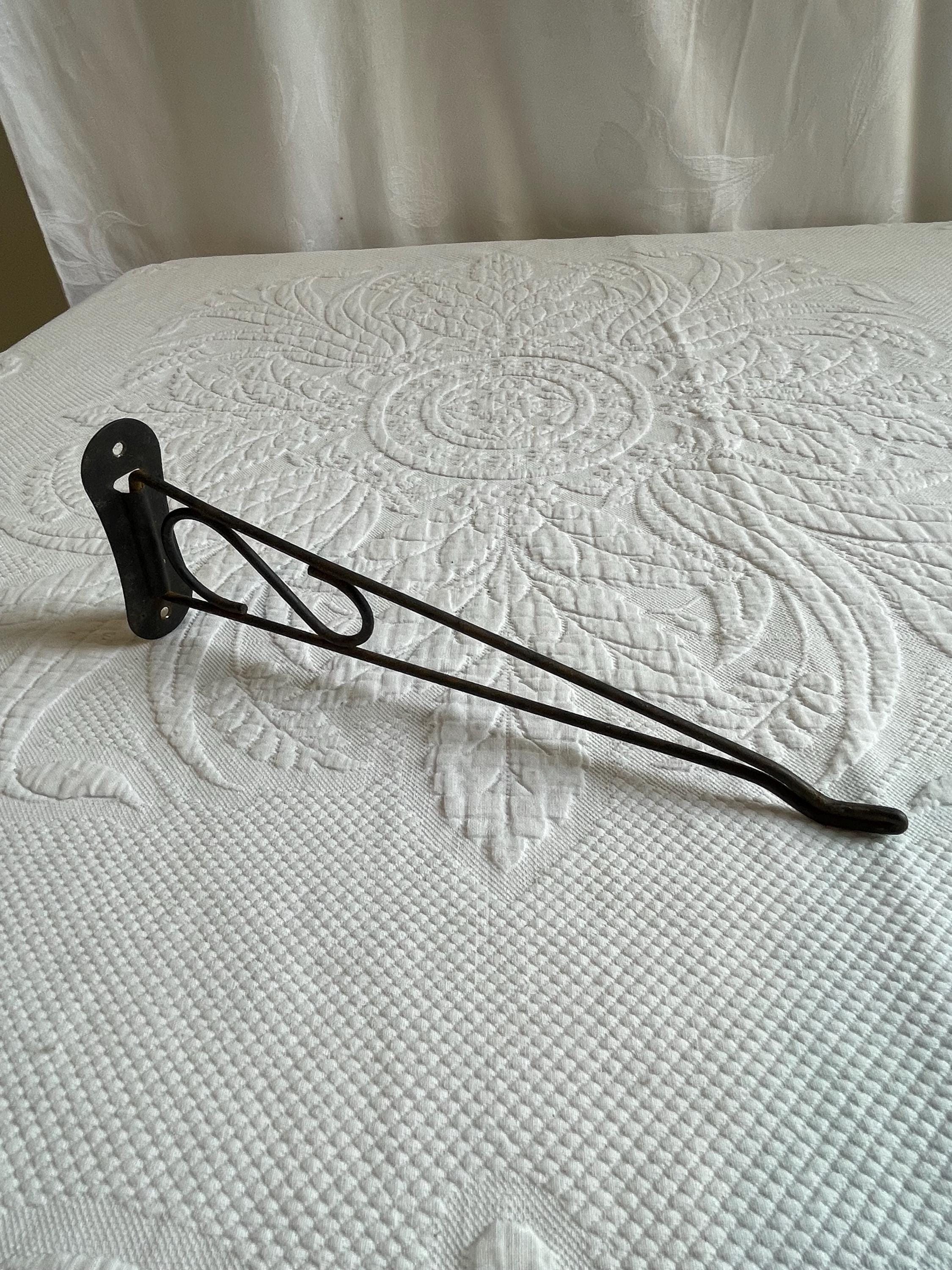 Vintage Wrought Iron Swing Wall Bracket Planter Hanger. S Decoration on Wall Hanger. Swings from Side to Side.