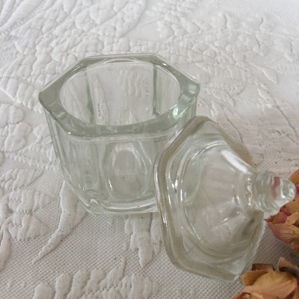 Vintage Clear Glass Avon Dresser Jar. Trinket Box Jar. A Etsy