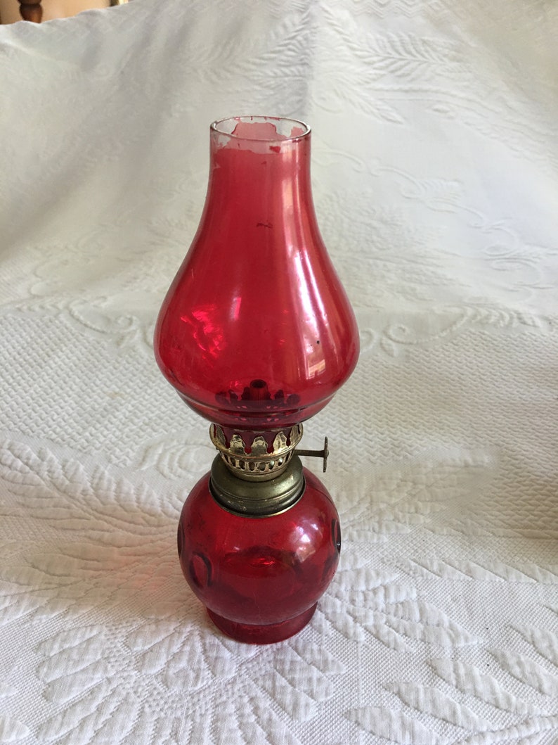 Vintage Small Oil Lamp. Choose Your Color and Style of the Etsy