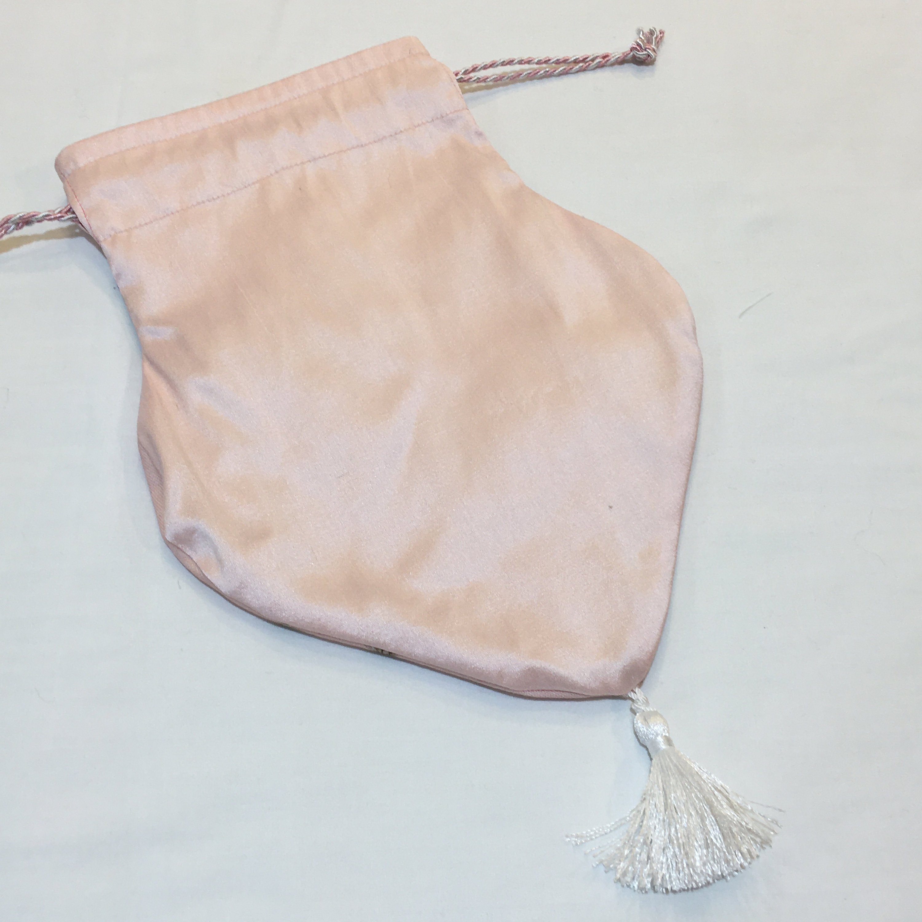 Handmade Cotton and Silk Reticule With Artist Designed Fabric, White ...