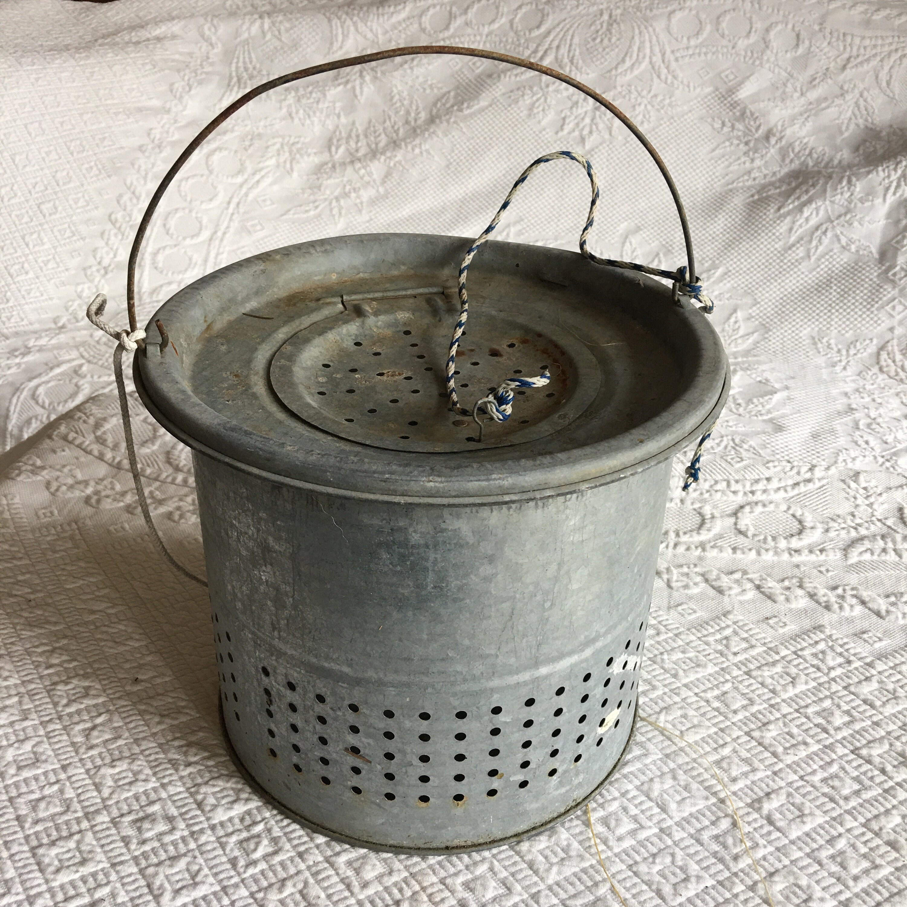 Galvanized Bucket With Hole in Handle Etsy