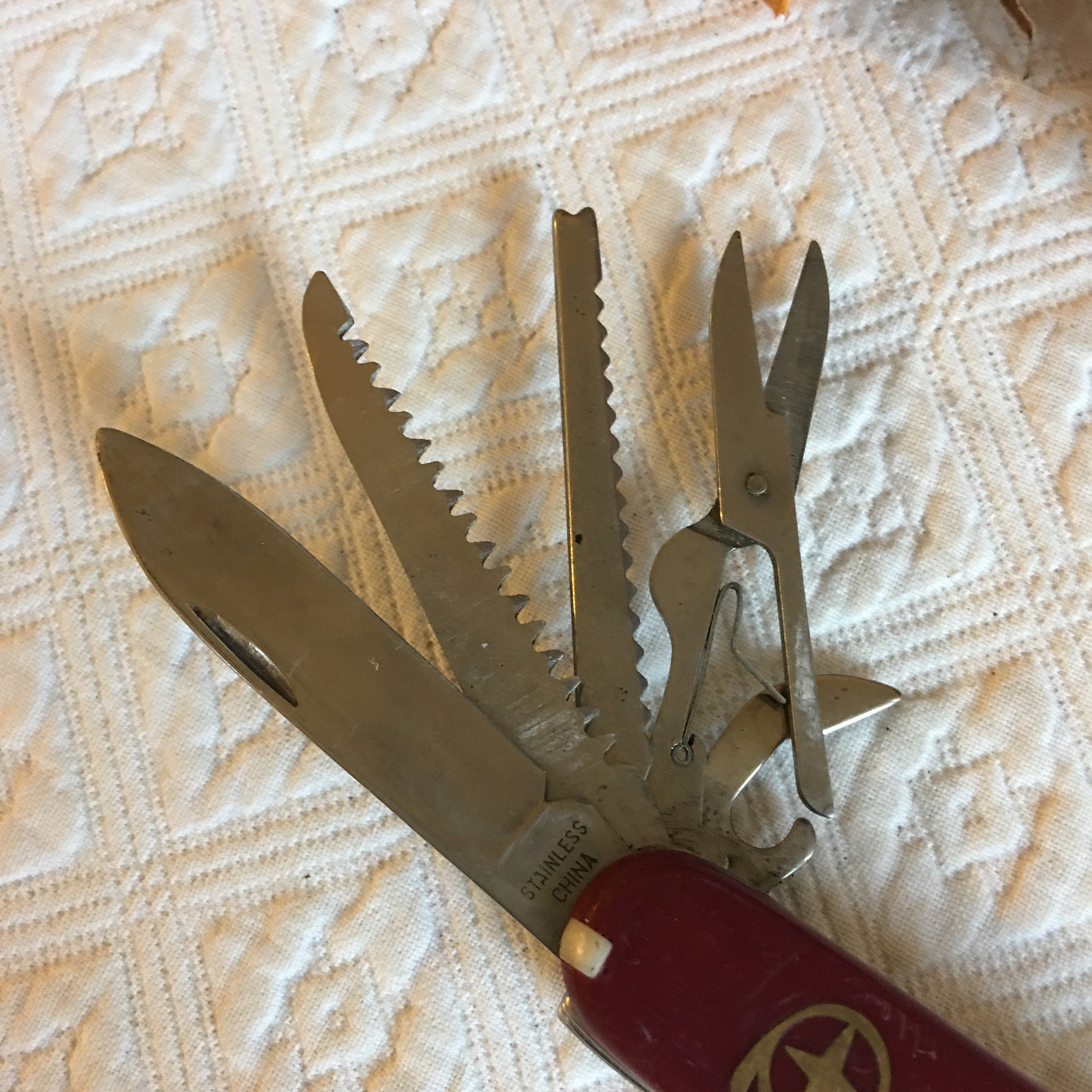 Vintage Swiss Army Knife With at Least 11 Tools. Two Saws
