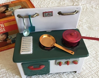 Antique German Tin miniature kitchen doll house pan mold 