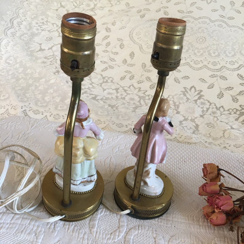 Antique Porcelain Lamps. French Colonial Couple Figurine Etsy