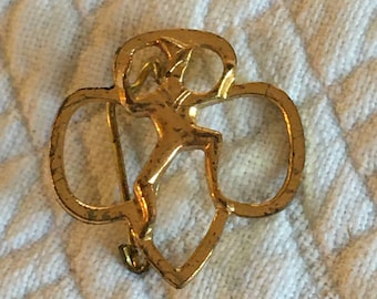 Vintage Girl Scouts Pin Forma de contorno abierto con figura en el interior. Pin de girl scouts. Elija Finish on Pin (Finalizar en pin).