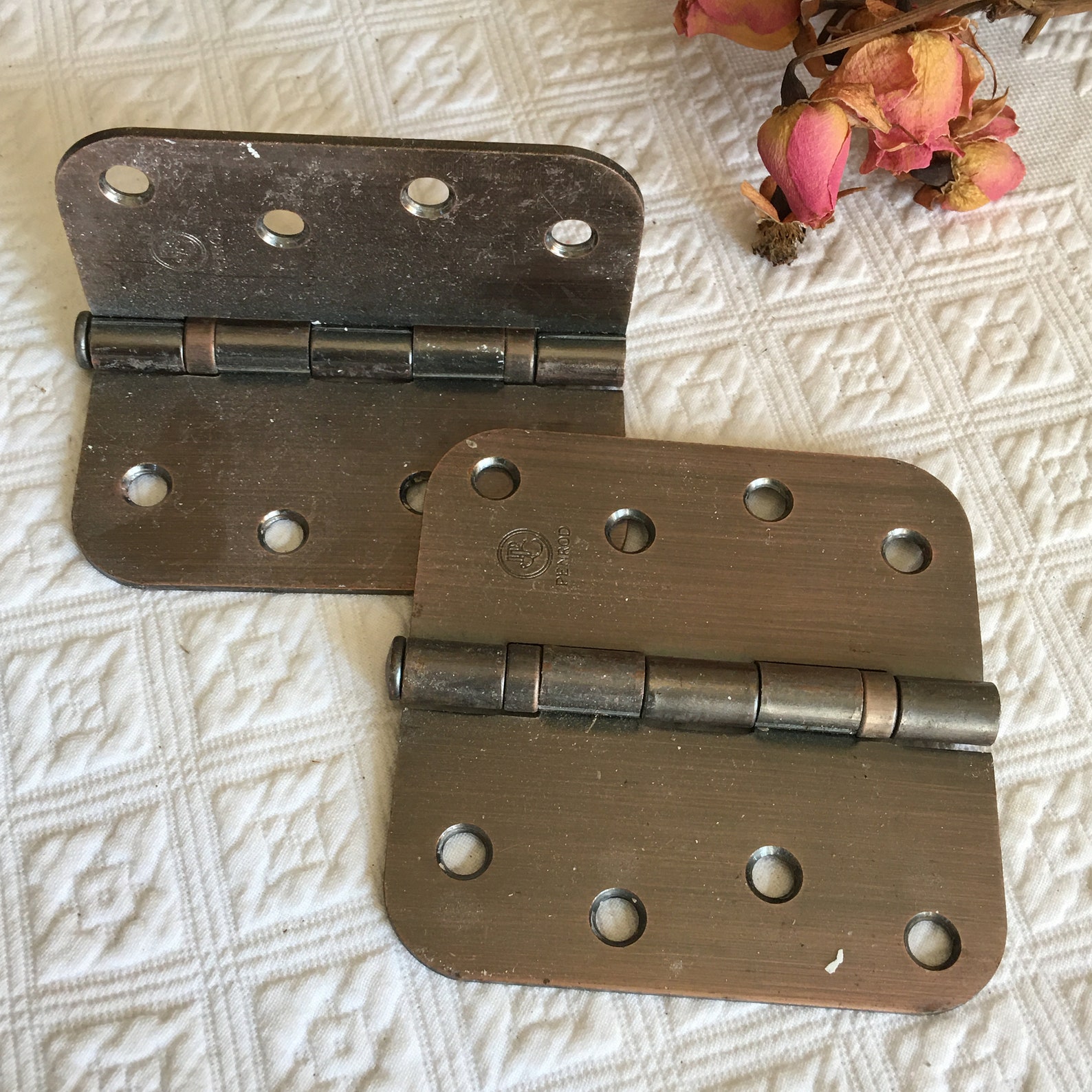 Vintage Door Hinges. Thermatru Gold Brass Hinges. 7 Pictures. Etsy