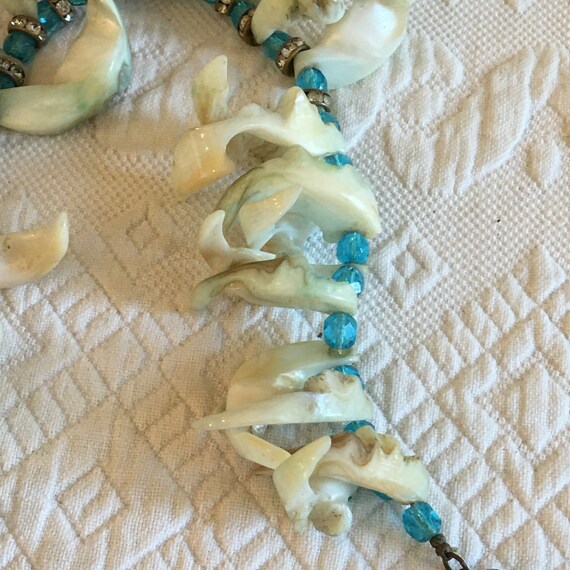 Sterling Silver and Shell Necklace. 925 Chain and… - image 8