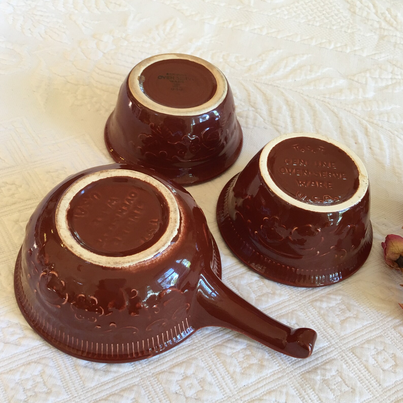 Vintage TST Genuine Oven Serve Ware. Made in USA. 2 Round Cup Etsy