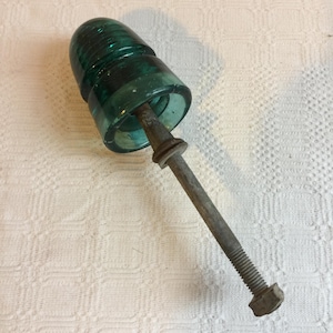 Brookfield RR Electric Glass Isolator Cover, Befestigungsschraube und Mutter und Unterlegscheiben. Oder wählen Sie Blau Glass Isolator Hemingray-42.
