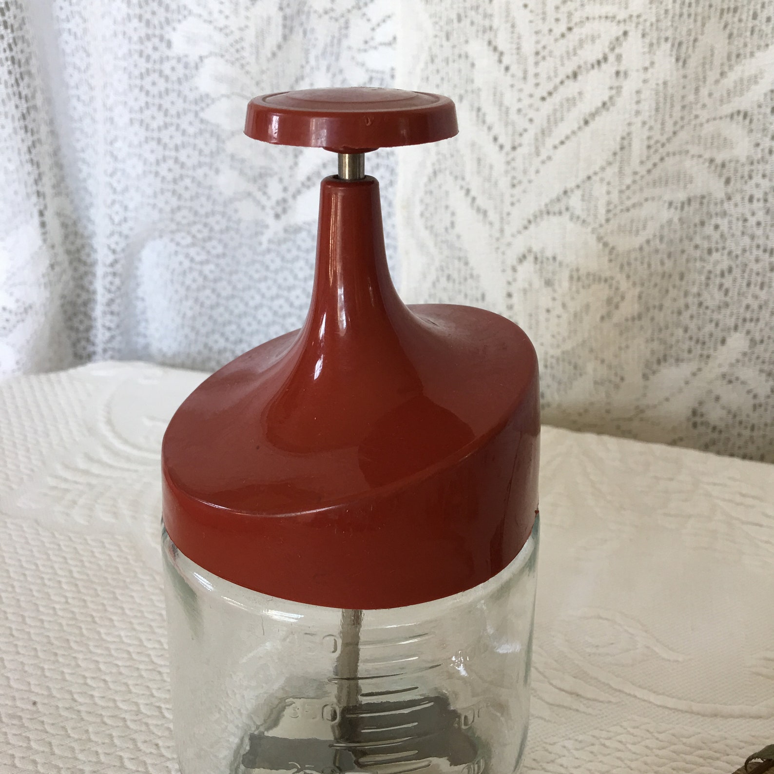 Vintage 1950 Gemco Food Chopper. Glass Jar With Plastic Screw Etsy