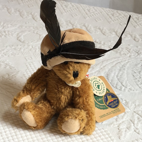 Vintage 1980-86 Boyds Bear Golden Teddy Award, Moveable Arms, Head