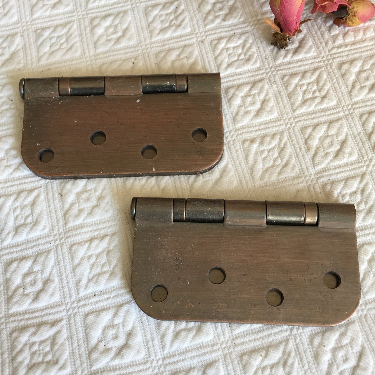 Vintage Door Hinges. Thermatru Gold Brass Hinges. 7 Pictures. Etsy