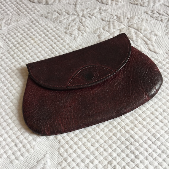 Vintage Leather Pouch. Snap Closure. Handy Coin o… - image 1